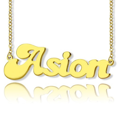 Ghetto Cute Name Necklace 18ct Gold
