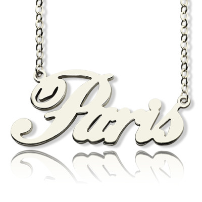 Custom Name Necklace Sterling Silver "Paris"