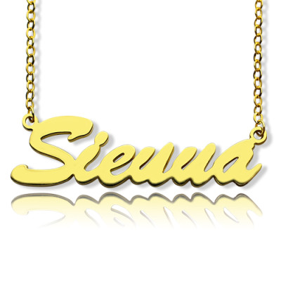 18ct Gold Sienna Style Name Necklace