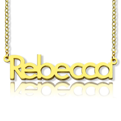 Nameplate Necklace 18ct Gold Plating "Rebecca"