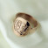 Engraved Script Rose Gold Monogram Ring | Crafting Your Story
