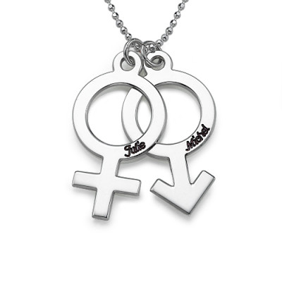Necklace with Female  Male Symbol