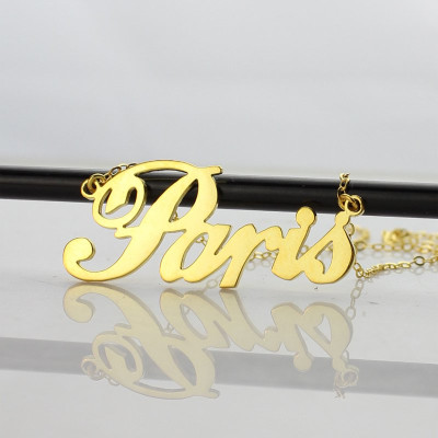 18ct Gold Plating Name Necklace "Paris"