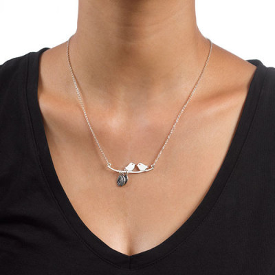 Personalized Mum Jewellery – Silver Bird Necklace