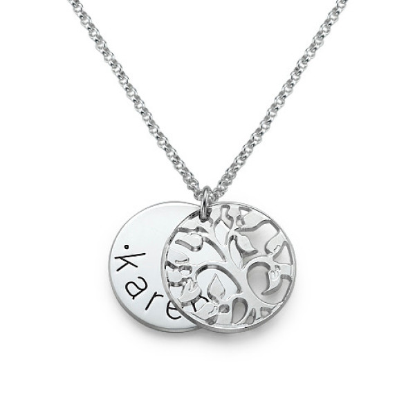 Personalized Family Necklace in Silver