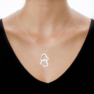 Personalized Heart in Heart Necklace