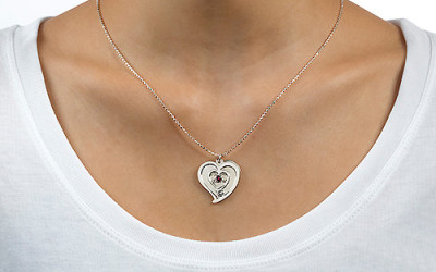 Crafting Your Story: The Couples Birthstone Heart Necklace