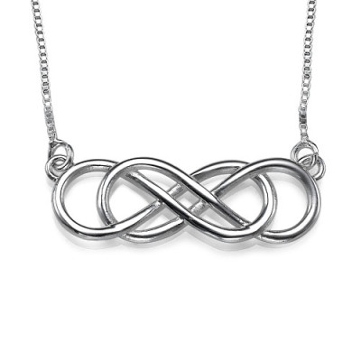 Silver Double Infinity Necklace