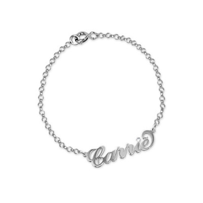 Silver and Crystal Name Bracelet