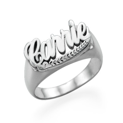Sterling Silver "Carrie" Name Ring