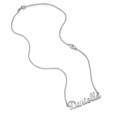 Sterling Silver Charm Name Necklace