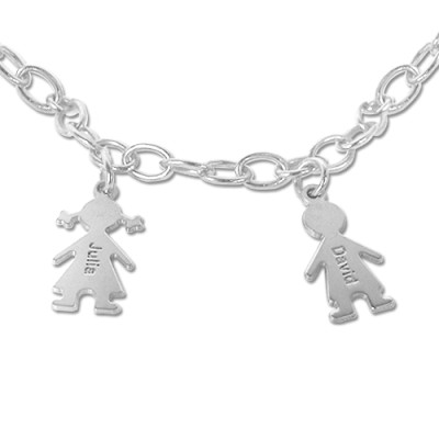 Sterling Silver Engraved Mothers Day Bracelet
