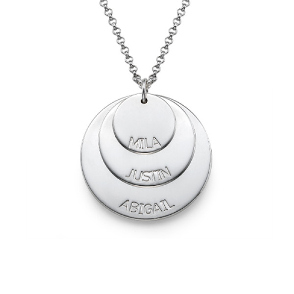 Sterling Silver Mummy Necklace with Kid's Names