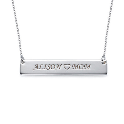Nameplate Necklace in Sterling Silver