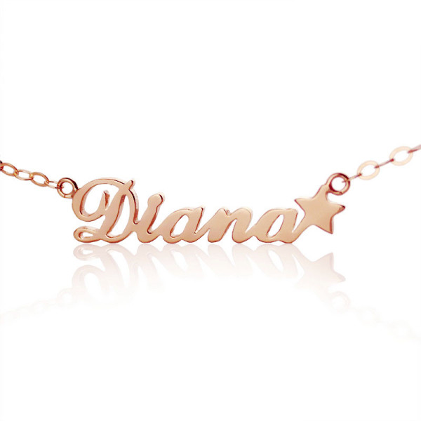  Carrie Style Name Necklace With Star