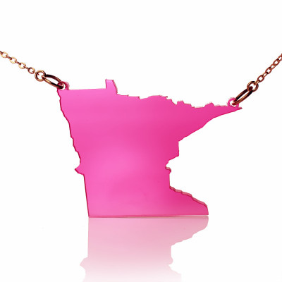 Acrylic Minnesota State Necklace America Map Necklace