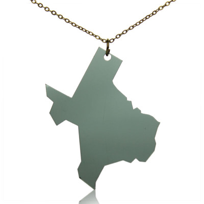 Acrylic Texas State Necklace America Map Necklace
