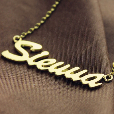 18ct Gold Sienna Style Name Necklace