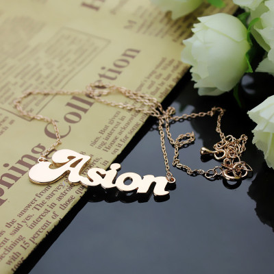 Personalized  BANANA Font Style Name Necklace