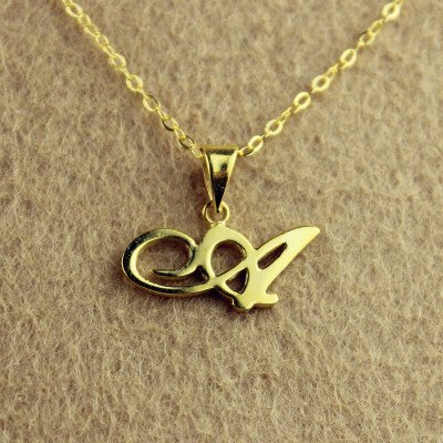 18ct Gold Christina Applegate Initial Necklace