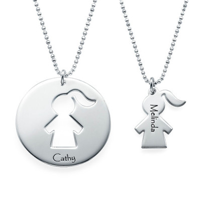 Unique Gift for Mum - Mother Daughter Necklace Set