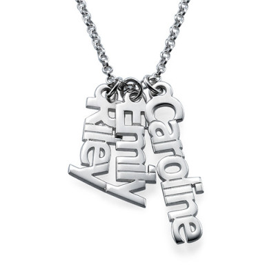 Vertical Name Necklace in Sterling Silver