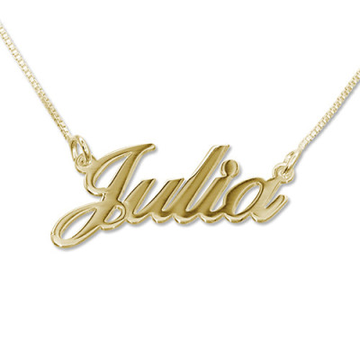 Small 18ct Gold-Plated Silver Classic Name Necklace