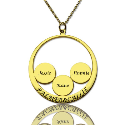 Mothers Family Name Pendant In Gold