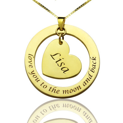 Personalized Promise Necklace with Name  Phrase 18ct Gold