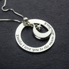 Celestial Charm: Crafting Our 'Moon and Back' Pendant Love Story