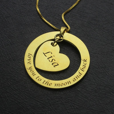 Personalized Promise Necklace with Name  Phrase 18ct Gold