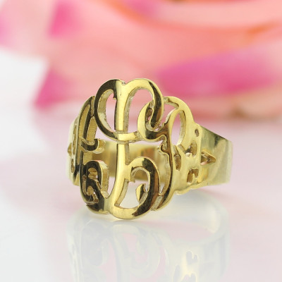 Personalized Hand Drawing Monogrammed Ring Gifts