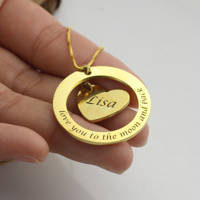 Personalized Promise Necklace with Name  Phrase 18ct Gold