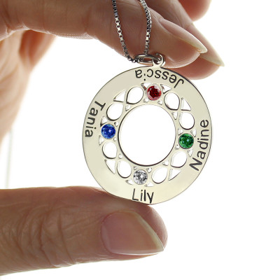 Infinity Family Names Necklace For Mom