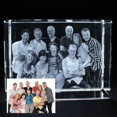 Personalized Crystal With 2D/3D Photo Engraved