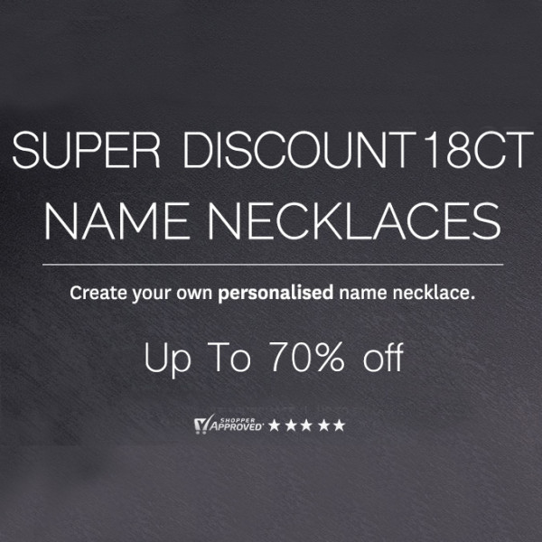 Up To 70% Off - Gold Name Necklace & Rings - Discount Selection