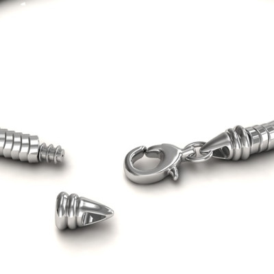 Personalized Silver Snake Bracelet