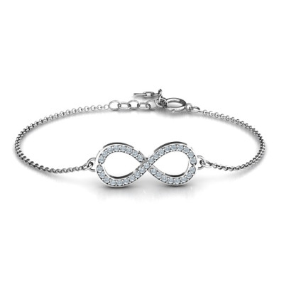 Personalized Accented Infinity Bracelet