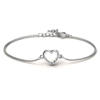 Personalized Heart 'Ahava' Bracelet