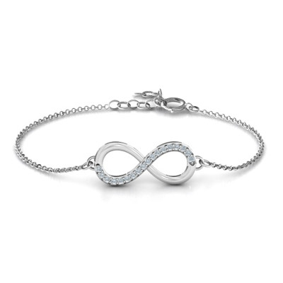 Personalized Infinity Bracelet with Single Accent Row