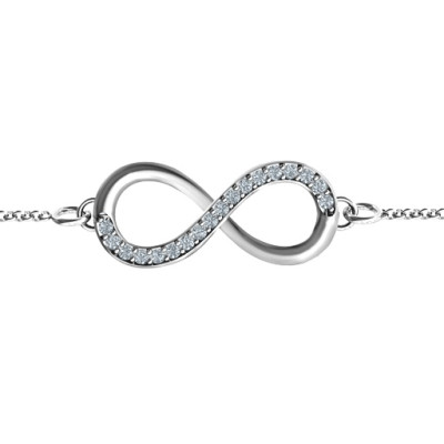 Personalized Infinity Bracelet with Single Accent Row