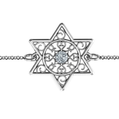 Personalized Star of David with Filigree Bracelet