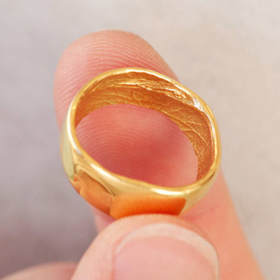 18ct Yellow Gold Bespoke Fingerprint Ring