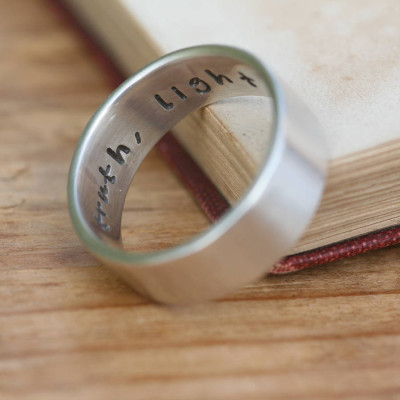 Pure And Simple Personalized Mens Ring