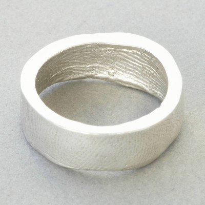 Sterling Silver Bespoke Fingerprint Ring