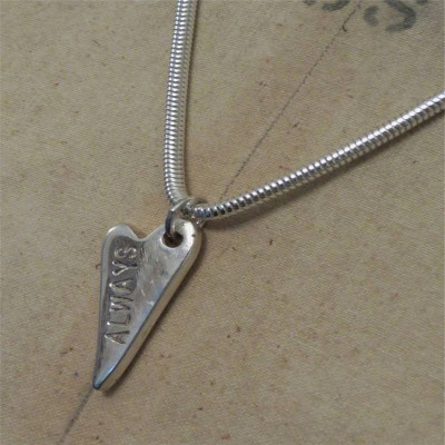 Always Silver Arrowhead Heart Pendant