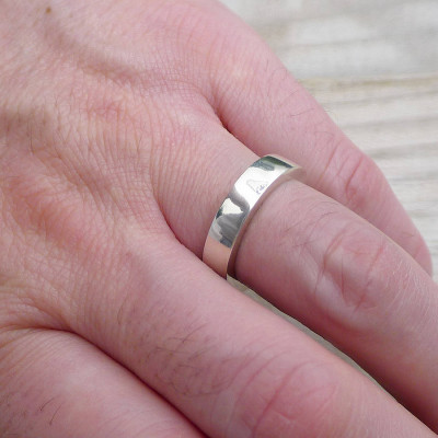 Handmade Chunky Mens Silver Ring