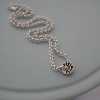Chunky Silver Washer Necklace