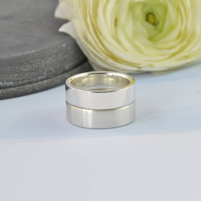 Couples Personalized Silver Band