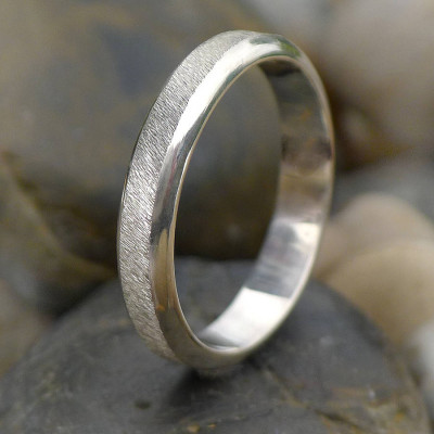 Diamond Cut Textured Sterling Silver Ring